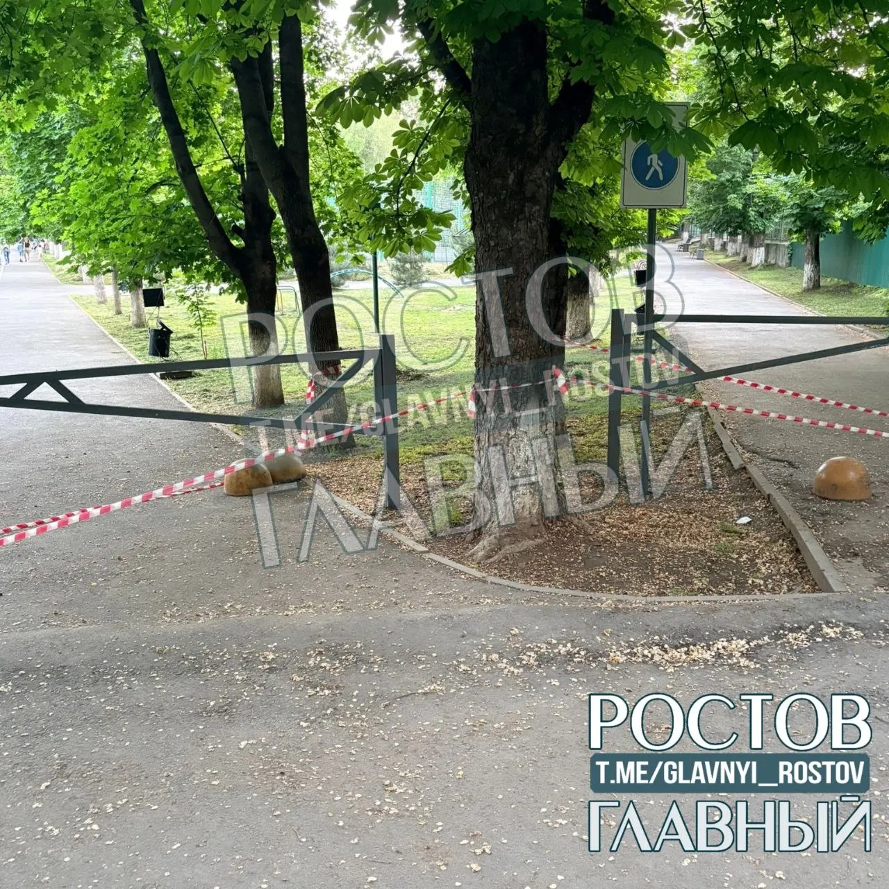 На тротуаре у входа в парк Октября со стороны Вавилова появились ограждения без освещения и предупреждений. Местные жители опасаются за безопасность пешеходов, детей и людей с колясками.