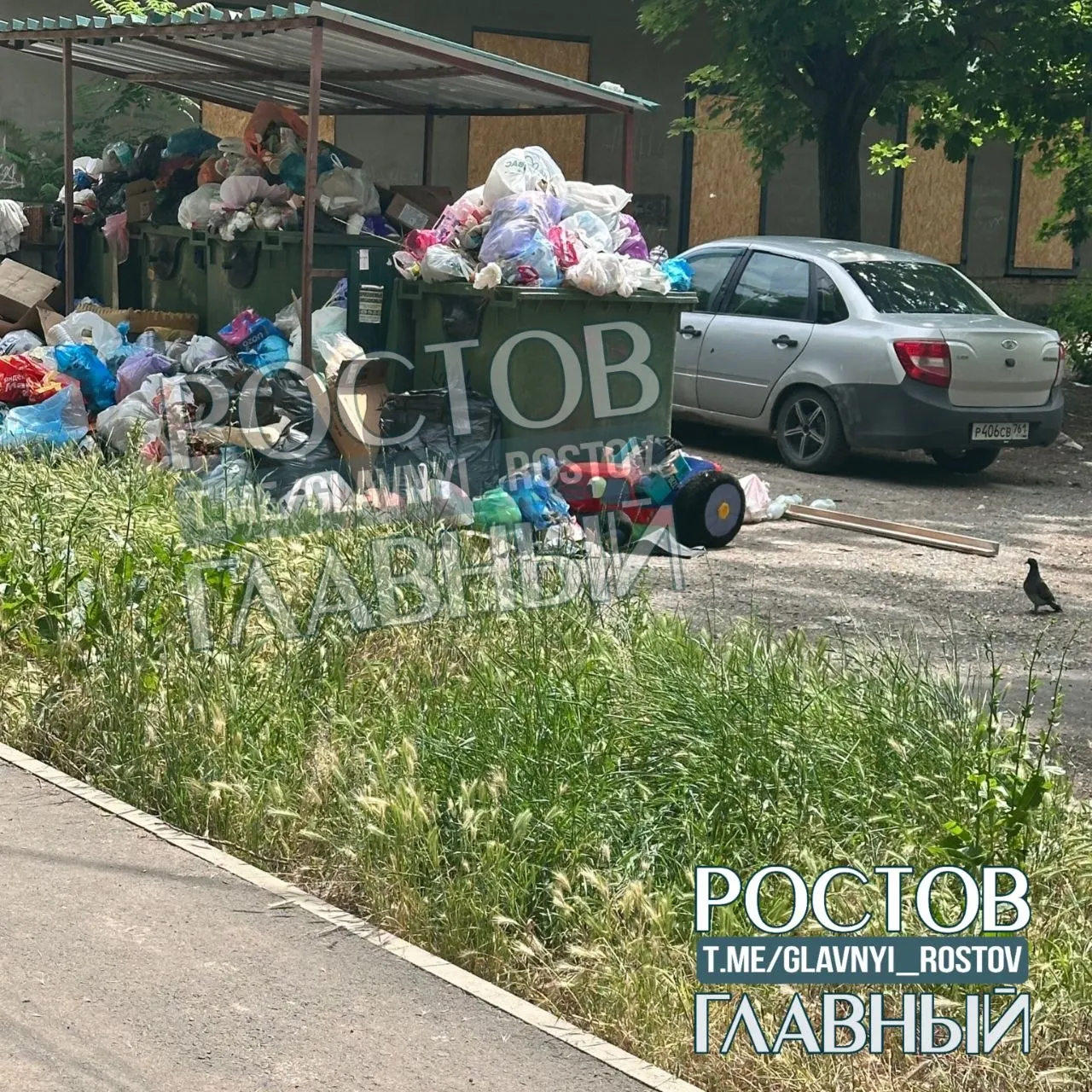Жители жалуются, что участок муниципальной земли возле дома не убирают: трава до 1,2 м, мусор и компании, распивающие спиртное рядом с детской площадкой и школой. Просят городские службы разобраться.