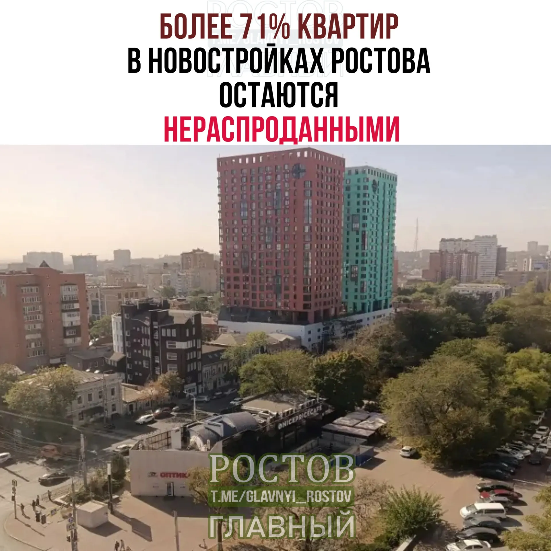 К концу июня в Ростове нераспроданными оставались 53,1 тыс. квартир — 71,4% от всего объёма строящегося жилья; за год показатель увеличился, но в последний месяц заметно снизился.