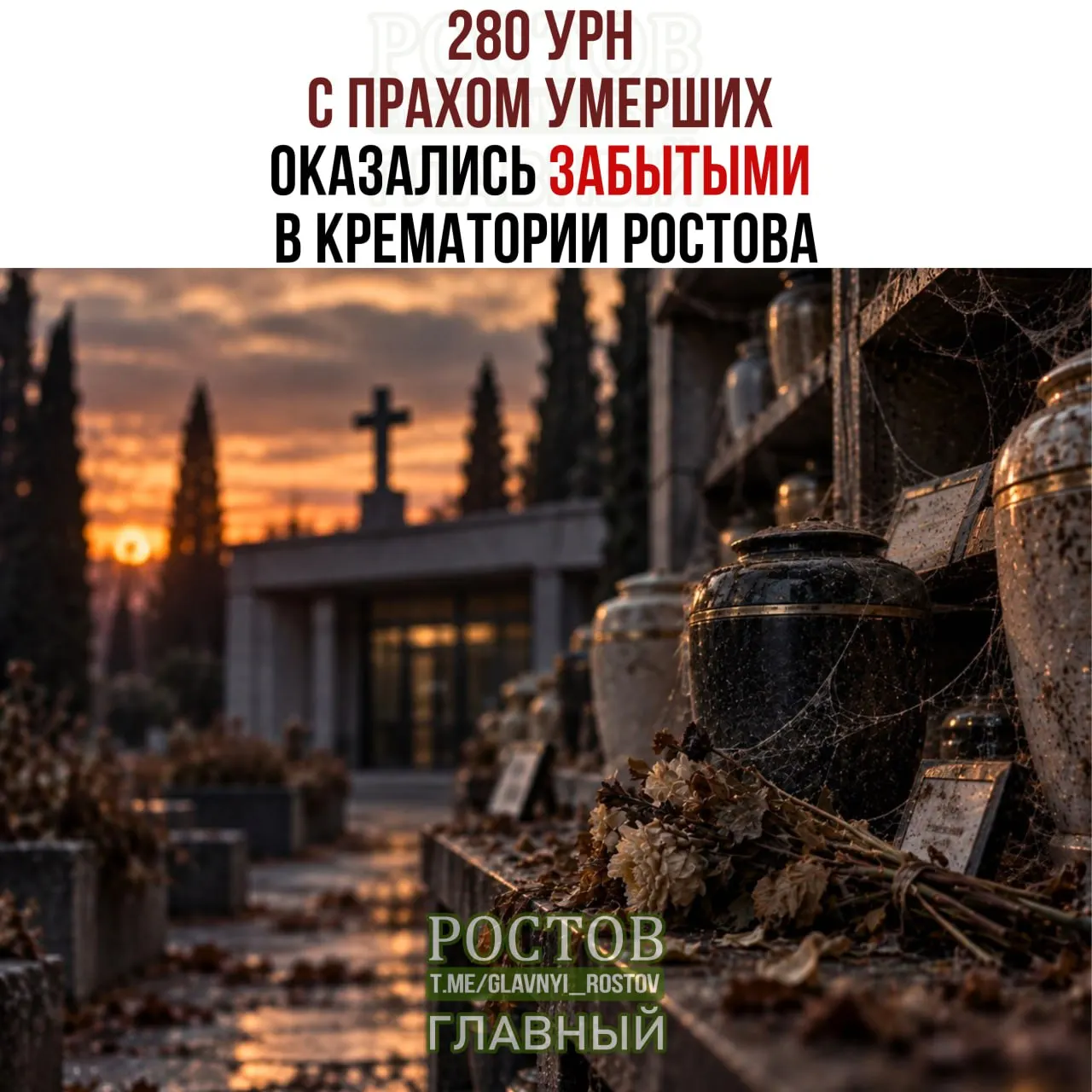 В ростовском крематории обнаружены забытые урны с прахом умерших; родственников предупреждают о годовом сроке на получение праха, а за восемь месяцев 2026 года за бюджет похоронили 231 человека.