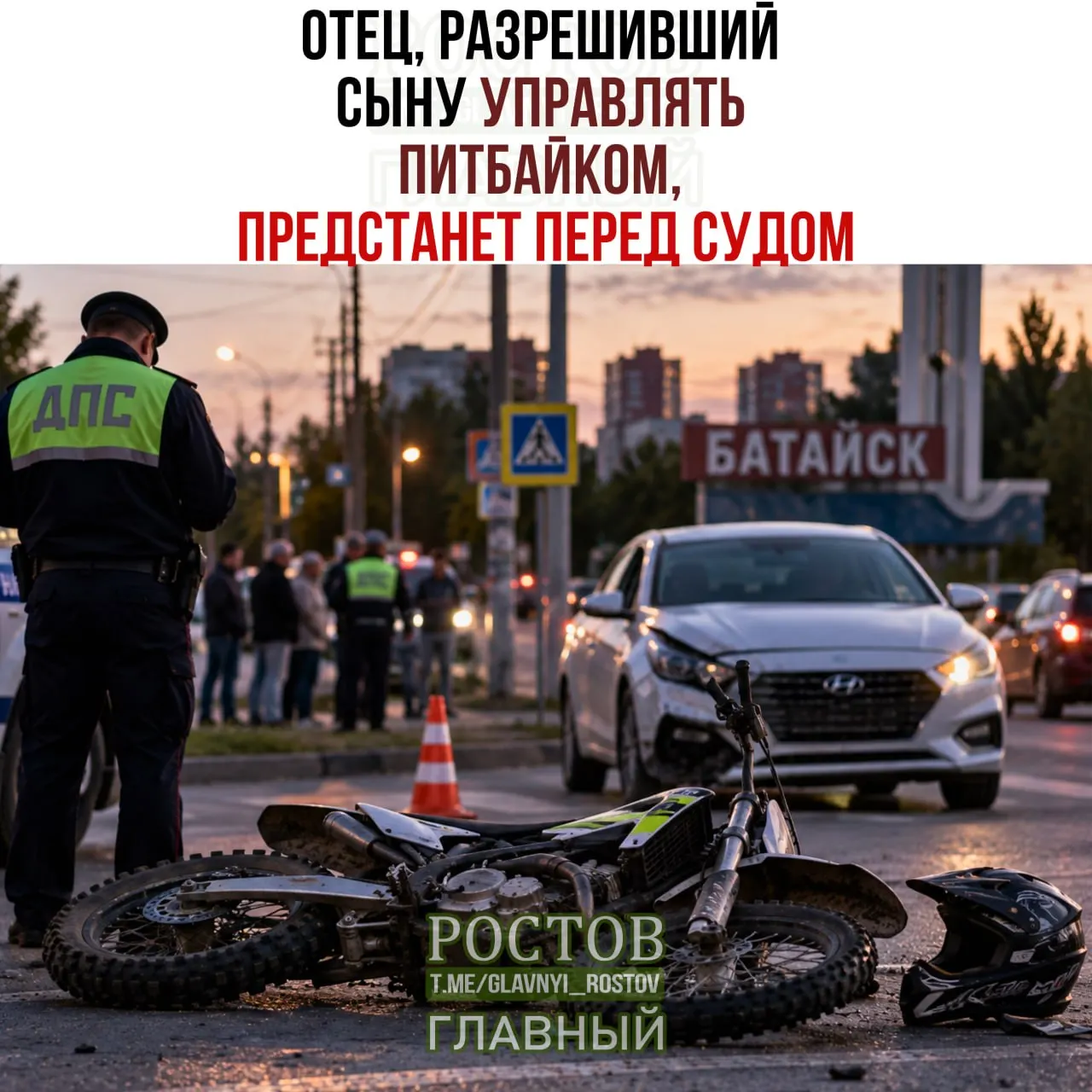 37-летний житель Батайска обвиняется в вовлечении 13-летнего сына в опасные для жизни действия с использованием питбайка; дело направлено в суд.